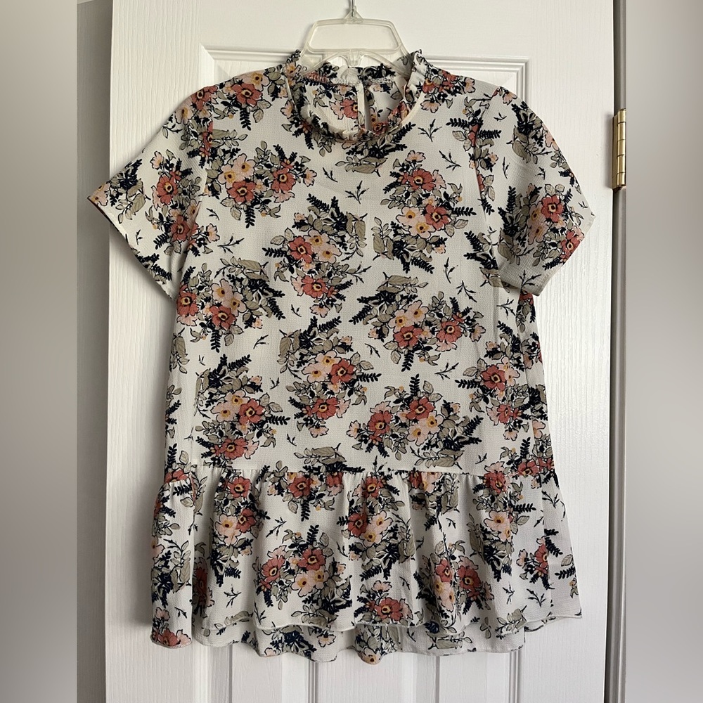 Orange Creek Floral Peplum